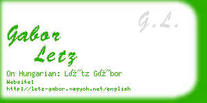 gabor letz business card